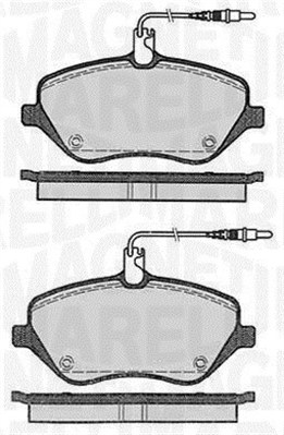 363916060615 Sada brzdových destiček, kotoučová brzda MAGNETI MARELLI