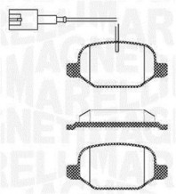 363916060687 Sada brzdových destiček, kotoučová brzda MAGNETI MARELLI