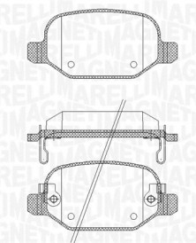 363916060688 Sada brzdových destiček, kotoučová brzda MAGNETI MARELLI