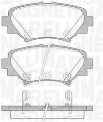 363916060809 Sada brzdových destiček, kotoučová brzda MAGNETI MARELLI