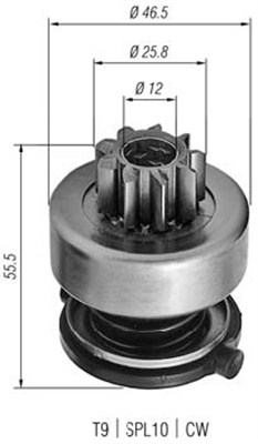 940113020254 Pastorek, startér MAGNETI MARELLI