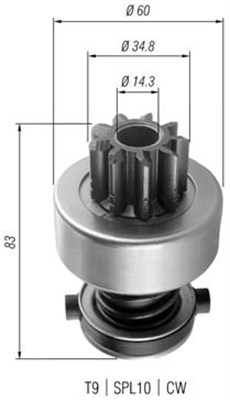 940113020358 Pastorek, startér MAGNETI MARELLI