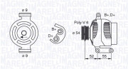 063377493010 MAGNETI MARELLI alternátor 063377493010 MAGNETI MARELLI