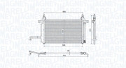 350203732000 Kondenzátor, klimatizace MAGNETI MARELLI