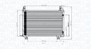 350203741000 Kondenzátor, klimatizace MAGNETI MARELLI