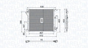 350203799000 Kondenzátor, klimatizace MAGNETI MARELLI