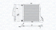 350203810000 Kondenzátor, klimatizace MAGNETI MARELLI