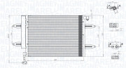 350203911000 Kondenzátor, klimatizace MAGNETI MARELLI