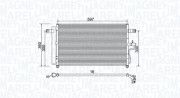 350203955000 Kondenzátor, klimatizace MAGNETI MARELLI