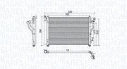 350203957000 Kondenzátor, klimatizace MAGNETI MARELLI