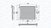 350203975000 Kondenzátor, klimatizace MAGNETI MARELLI