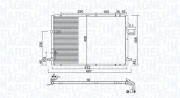 350203979000 Kondenzátor, klimatizace MAGNETI MARELLI