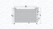 350203989000 Kondenzátor, klimatizace MAGNETI MARELLI