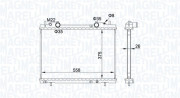 350213163900 Chladič, chlazení motoru MAGNETI MARELLI