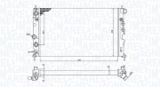 350213190300 Chladič, chlazení motoru MAGNETI MARELLI