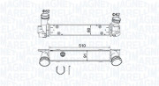 351319204880 MAGNETI MARELLI chladič plniaceho vzduchu 351319204880 MAGNETI MARELLI