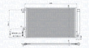 350203100500 Kondenzátor, klimatizace MAGNETI MARELLI