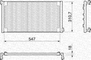 350203155000 Kondenzátor, klimatizace MAGNETI MARELLI