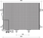 350203244000 Kondenzátor, klimatizace MAGNETI MARELLI