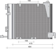 350203263000 Kondenzátor, klimatizace MAGNETI MARELLI