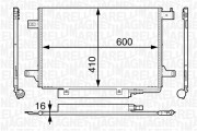 350203606000 Kondenzátor, klimatizace MAGNETI MARELLI