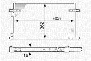 350203609000 Kondenzátor, klimatizace MAGNETI MARELLI