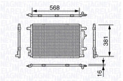 350203640000 Kondenzátor, klimatizace MAGNETI MARELLI