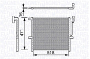 350203642000 Kondenzátor, klimatizace MAGNETI MARELLI