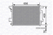 350203649000 Kondenzátor, klimatizace MAGNETI MARELLI