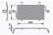 350203652000 Kondenzátor, klimatizace MAGNETI MARELLI