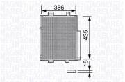 350203653000 Kondenzátor, klimatizace MAGNETI MARELLI