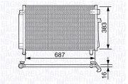 350203656000 Kondenzátor, klimatizace MAGNETI MARELLI