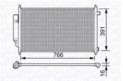 350203661000 Kondenzátor, klimatizace MAGNETI MARELLI