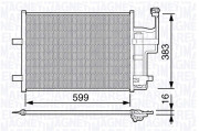 350203667000 Kondenzátor, klimatizace MAGNETI MARELLI