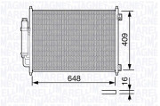 350203669000 Kondenzátor, klimatizace MAGNETI MARELLI