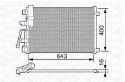 350203671000 Kondenzátor, klimatizace MAGNETI MARELLI