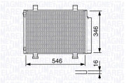 350203672000 Kondenzátor, klimatizace MAGNETI MARELLI