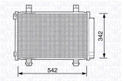 350203673000 Kondenzátor, klimatizace MAGNETI MARELLI