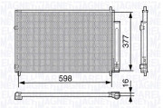 350203677000 Kondenzátor, klimatizace MAGNETI MARELLI