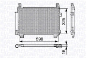 350203678000 Kondenzátor, klimatizace MAGNETI MARELLI