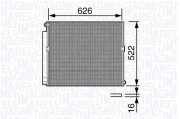 350203684000 Kondenzátor, klimatizace MAGNETI MARELLI