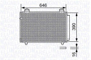 350203686000 Kondenzátor, klimatizace MAGNETI MARELLI