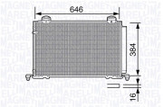 350203688000 Kondenzátor, klimatizace MAGNETI MARELLI