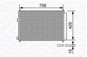 350203690000 Kondenzátor, klimatizace MAGNETI MARELLI