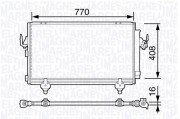 350203691000 Kondenzátor, klimatizace MAGNETI MARELLI