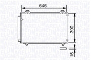 350203692000 Kondenzátor, klimatizace MAGNETI MARELLI