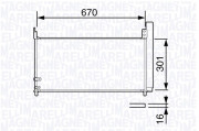 350203694000 Kondenzátor, klimatizace MAGNETI MARELLI