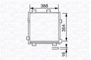 350203695000 Kondenzátor, klimatizace MAGNETI MARELLI