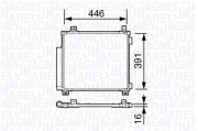 350203696000 Kondenzátor, klimatizace MAGNETI MARELLI