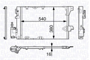 350203703000 Kondenzátor, klimatizace MAGNETI MARELLI